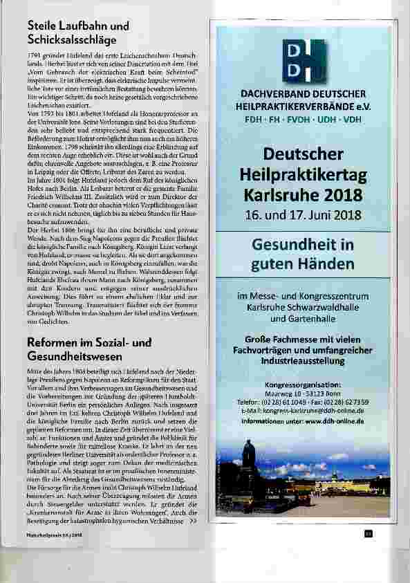 Vorschauseite 2: Christoph Wilhelm Hufeland