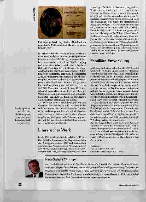 Vorschauseite 3: Christoph Wilhelm Hufeland