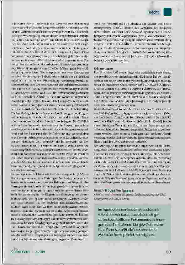 Vorschauseite 2: Befristung Arzt in der Weiterbildung