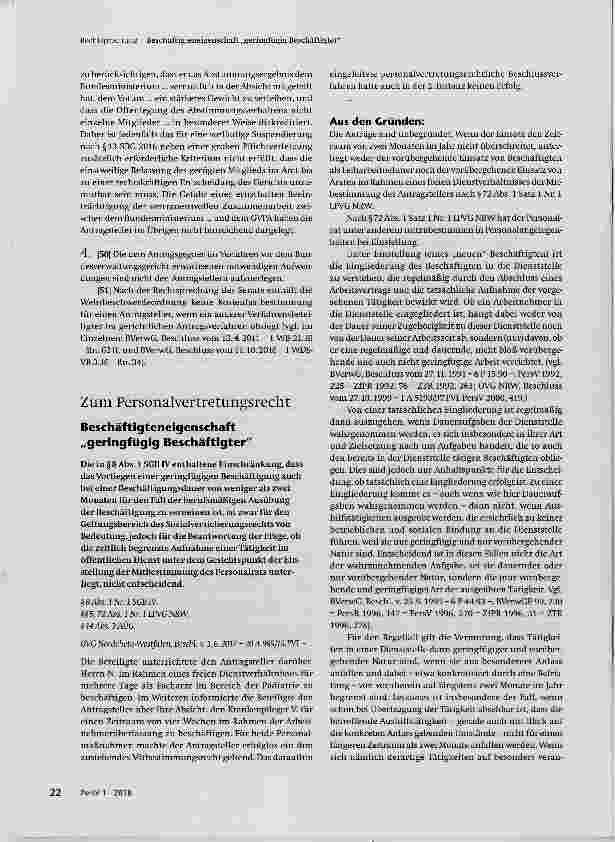 Vorschauseite 1: Beschäftigteneigenschaft „geringfügig Beschäftigter