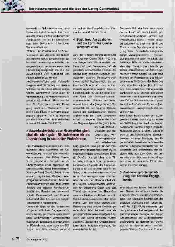 Vorschauseite 3: Der Netzwerkmensch und die Idee der Caring Communities in alternden Gesellschaften eine dichte Darlegung