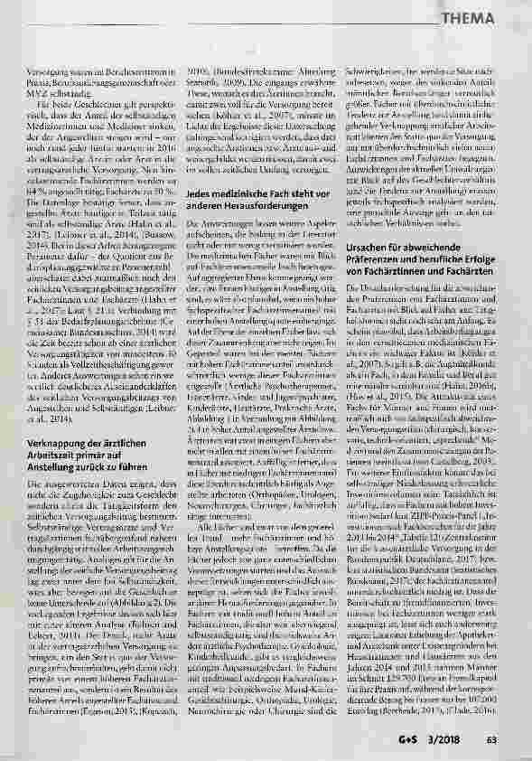 Vorschauseite 6: Genderaspekte in Studium, Weiterbildung und vertragsärztlicher Versorgung