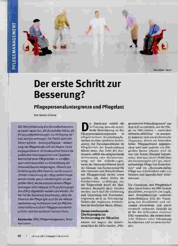 Vorschauseite 1: Der erste Schritt zur Besserung?