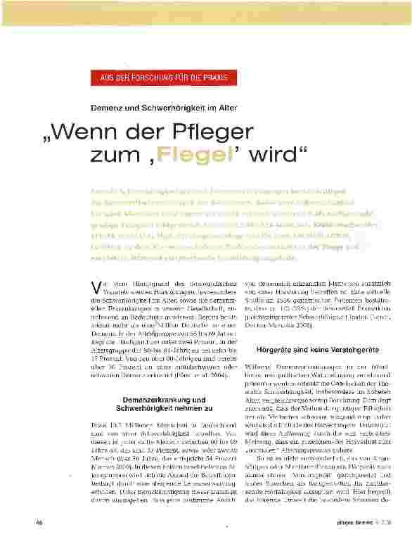 Vorschauseite 1: „Wenn der Pfleger zum Flegel wird