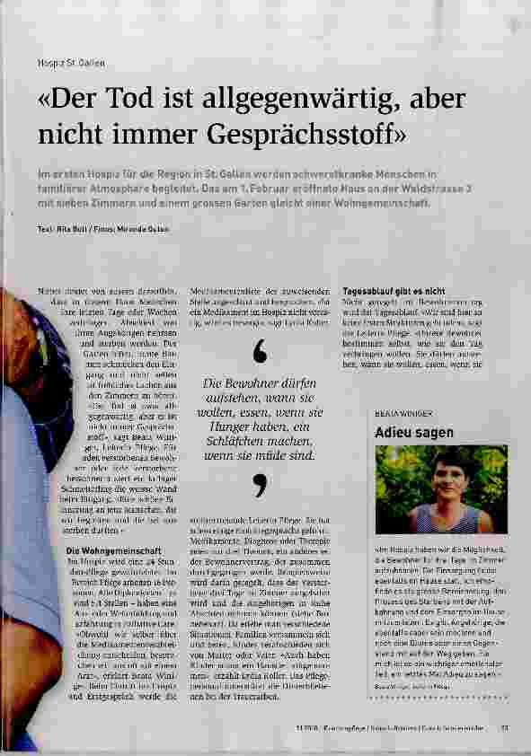 Vorschauseite 2: Der Tod ist allgegenwärtig, aber nicht immer Gesprächsstoff