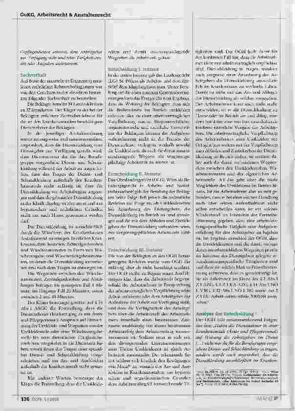 Vorschauseite 2: Umkleidezeit = Arbeitszeit
