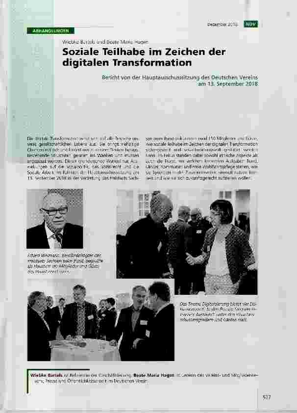 Vorschauseite 1: Soziale Teilhabe im Zeichen der digitalen Transformation