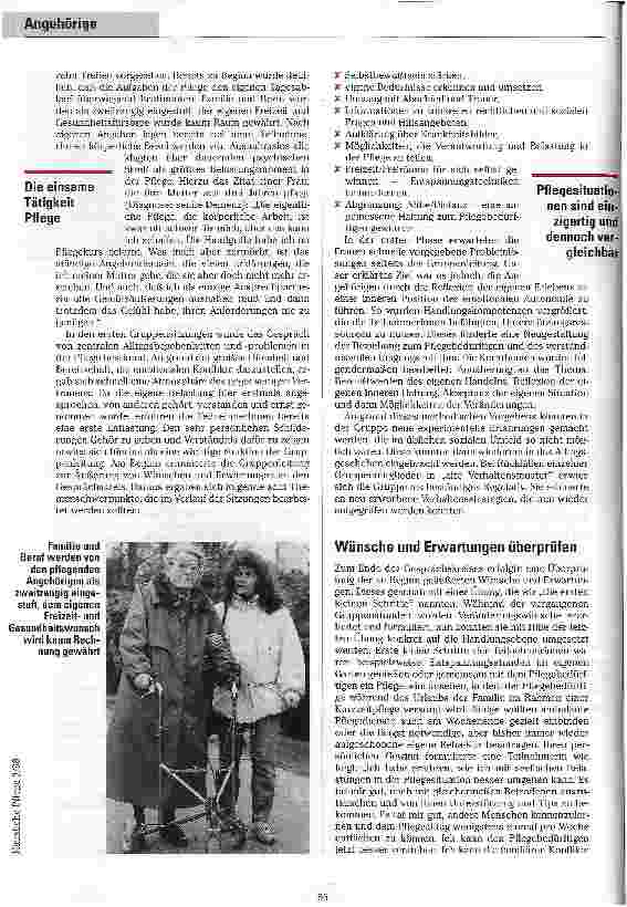 Vorschauseite 3: Pflegende müsssen sich pflegen Neue Wege in der Beratung und Schulung von pflegenden Angehörigen