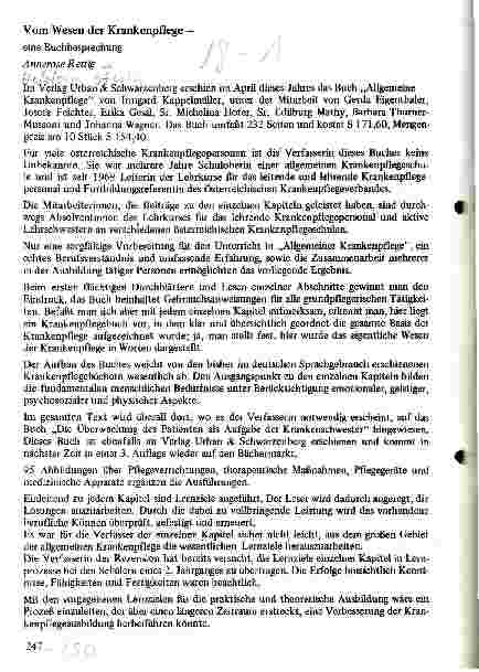 Vorschauseite 1: Vom Wesen der Krankenpflege - eine Buchbesprechung