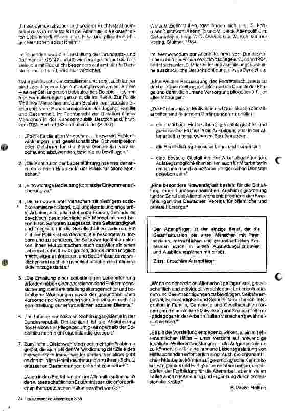 Vorschauseite 2: Ziele der Altenhilfe und der Altenpflege
