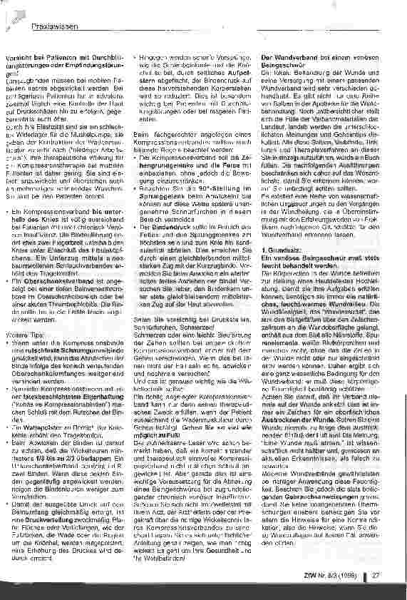 Vorschauseite 2: Das venöse Beingeschwür Ulcus cruris venosum