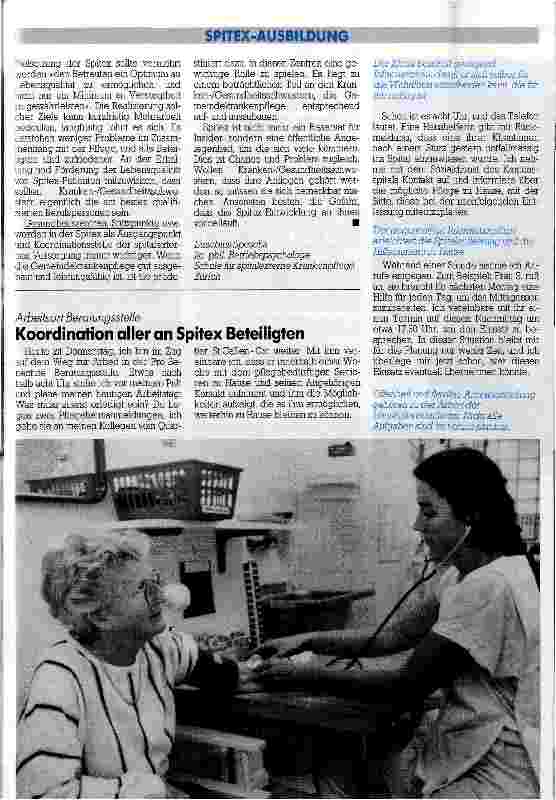 Vorschauseite 1: Koordination aller an Spital Beteiligten Arbeitsort Beratungsstelle