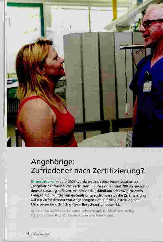 Vorschauseite 1: Angehörige: Zufriedener nach Zertifizierung?