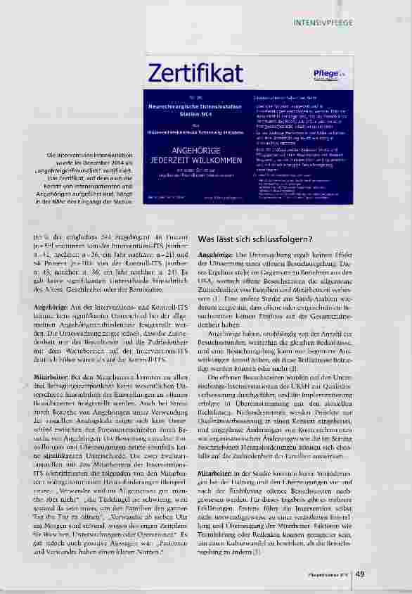 Vorschauseite 4: Angehörige: Zufriedener nach Zertifizierung?