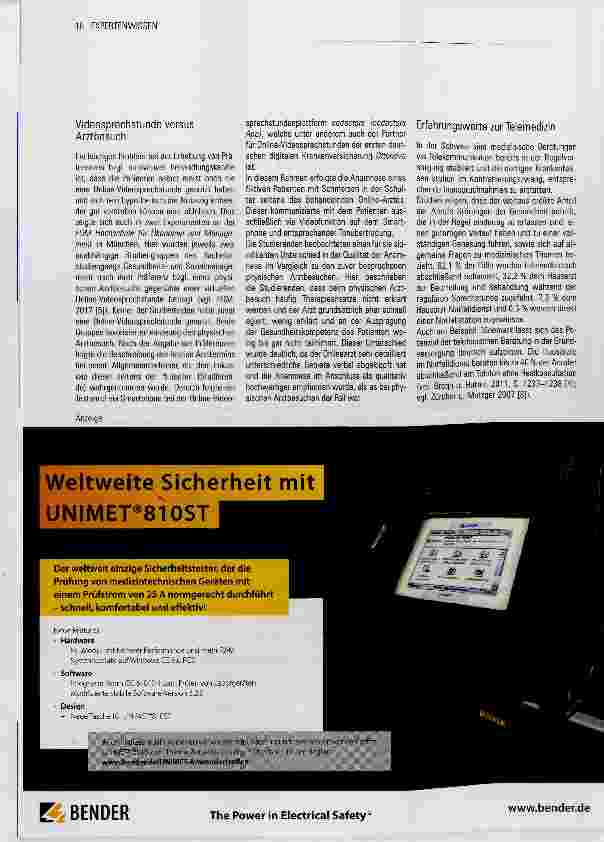 Vorschauseite 2: Die Videosprechstunde in der modernen Patient Journey