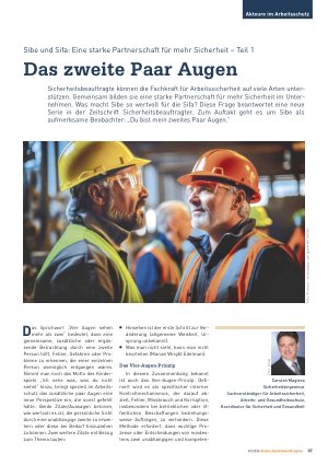 Vorschauseite 1: Das zweite Paar Augen Eine starke Partnerschaft für mehr Sicherheit – Teil 1