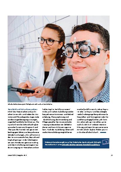 Vorschauseite 2: Orthoptistinnen und Orthoptisten – für mehr Durchblick sorgen