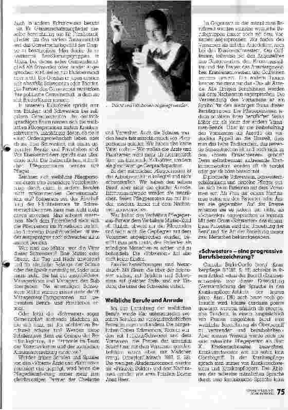 Vorschauseite 2: Schwester - die unzeitgemässe Bezeichnung