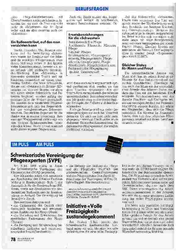 Vorschauseite 5: Schwester - die unzeitgemässe Bezeichnung