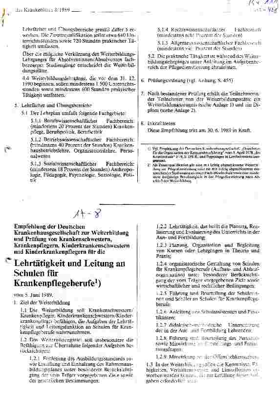 Vorschauseite 1: Lehrtätigkeit und Leitung an Schulen für Krankenpflegeberufe