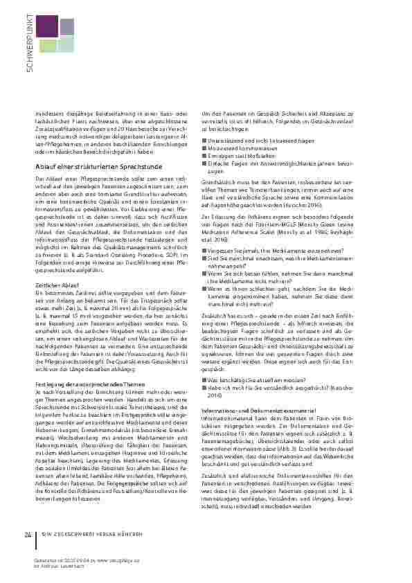 Vorschauseite 3: Durchführung einer Pflegesprechstunde in einer niedergelassenen Praxis zur oralen Antitumortherapie