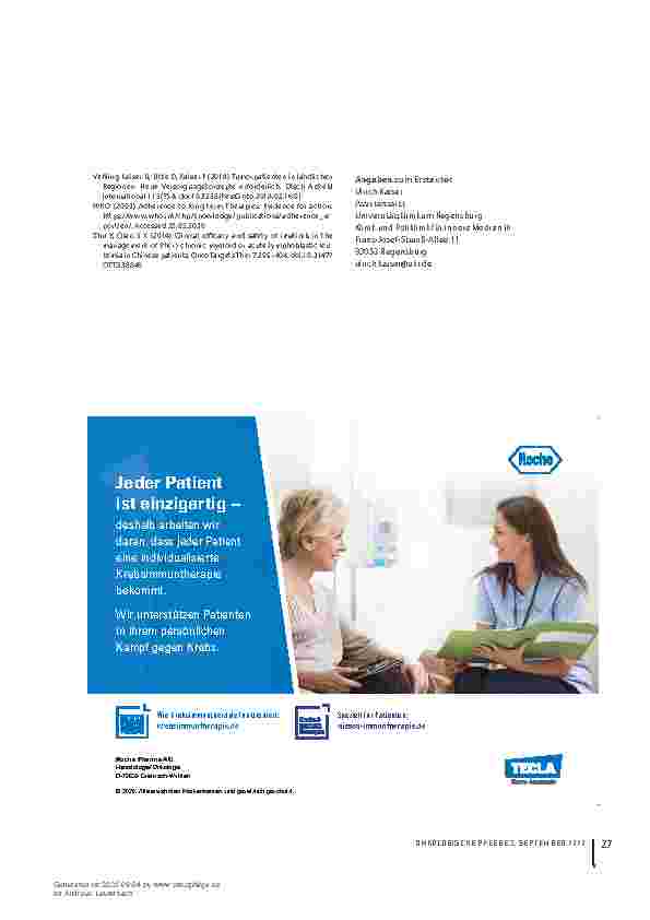 Vorschauseite 6: Durchführung einer Pflegesprechstunde in einer niedergelassenen Praxis zur oralen Antitumortherapie
