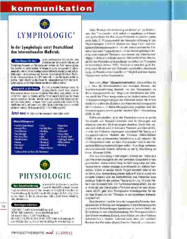 Vorschauseite 3: Teil III Gesprächsführung in der Physiotherapie