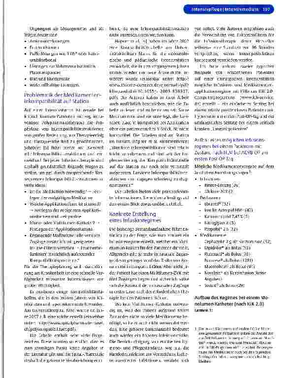 Vorschauseite 6: Aufbau eines Infusionsund Medikamenten-Applikationsregimes bei kritisch Kranken auf der Intensivstation