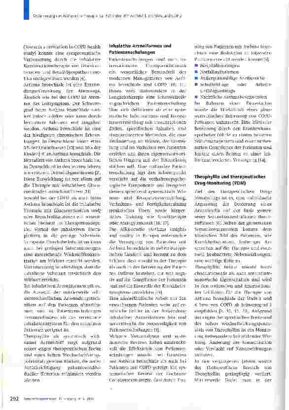 Vorschauseite 2: Notwendigkeit der Optimierung einer Arzneimitteltherapie bei Patienten mit Asthma bronchiale und COPD