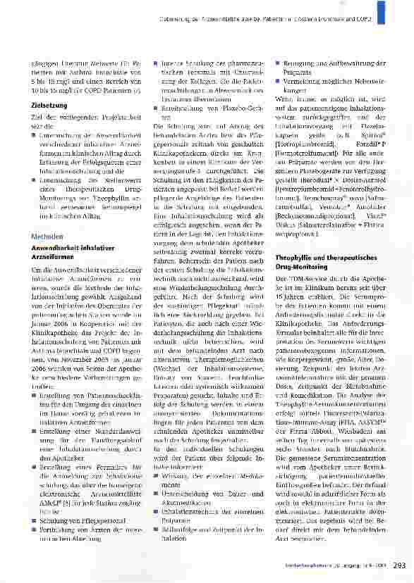 Vorschauseite 3: Notwendigkeit der Optimierung einer Arzneimitteltherapie bei Patienten mit Asthma bronchiale und COPD