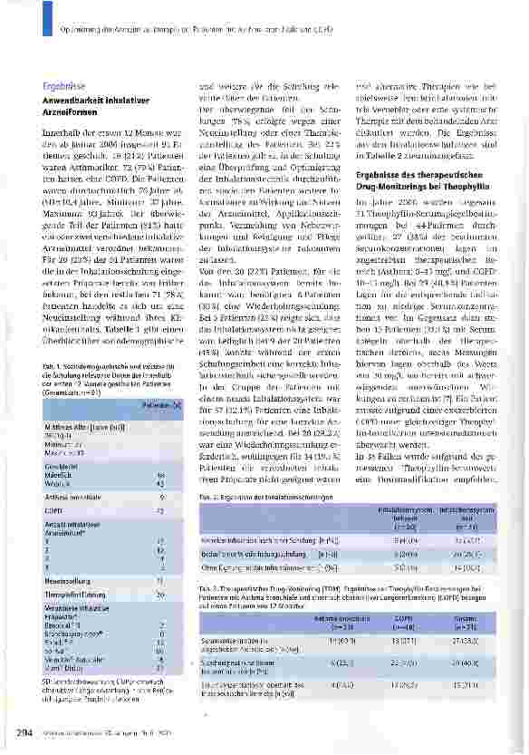 Vorschauseite 4: Notwendigkeit der Optimierung einer Arzneimitteltherapie bei Patienten mit Asthma bronchiale und COPD