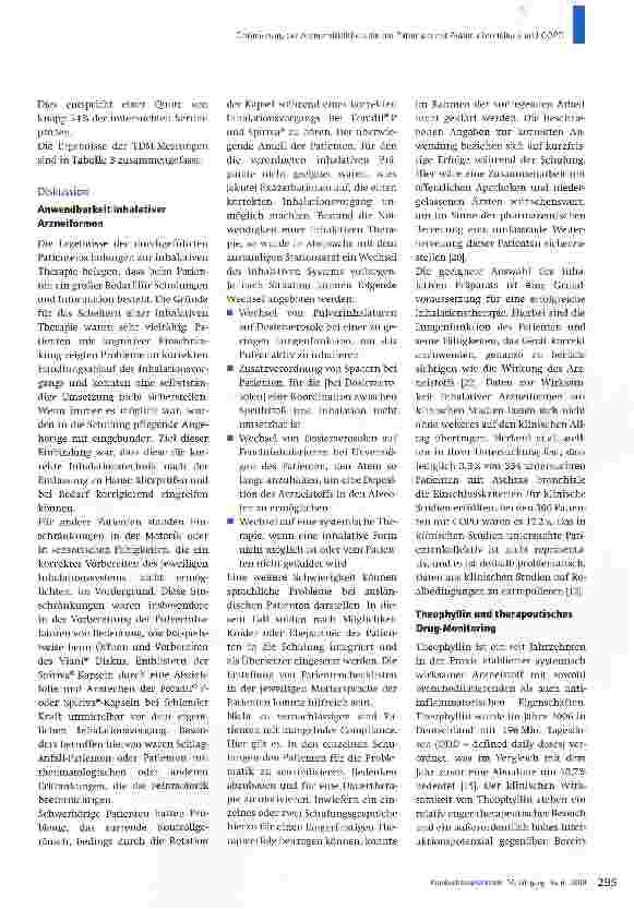 Vorschauseite 5: Notwendigkeit der Optimierung einer Arzneimitteltherapie bei Patienten mit Asthma bronchiale und COPD