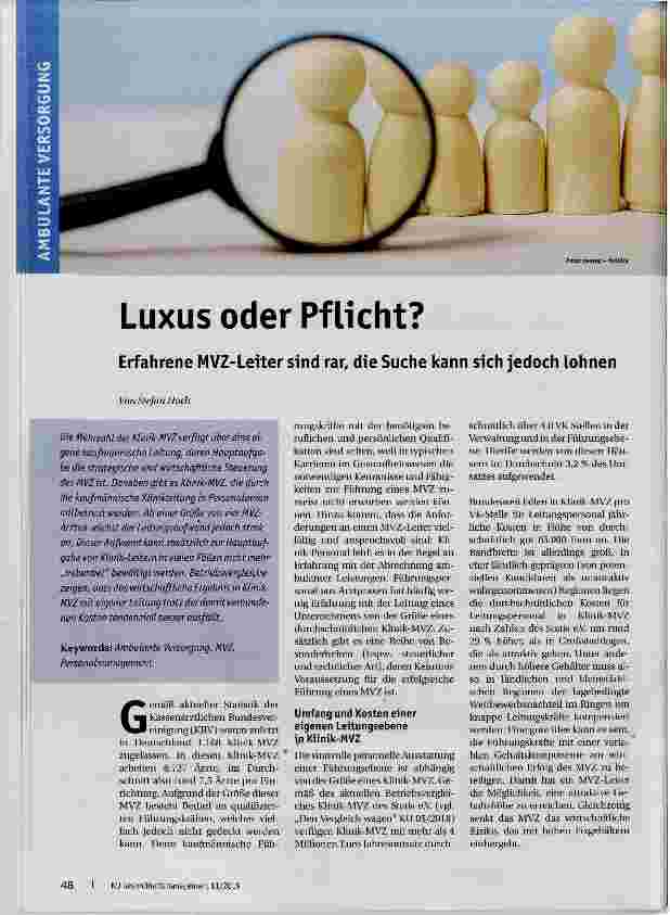 Vorschauseite 1: Luxus oder Pflicht?