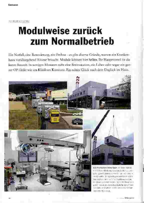 Vorschauseite 1: Modulweise zurück zum Normalbetrieb