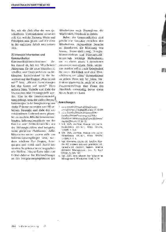Vorschauseite 4: Die „weichen Faktoren bei Fusionen werden häufig unterschätzt