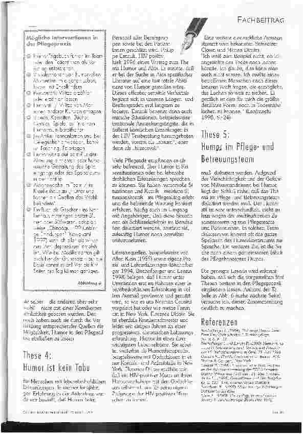 Vorschauseite 4: Fünf Thesen zu Humor im Pflegealltag
