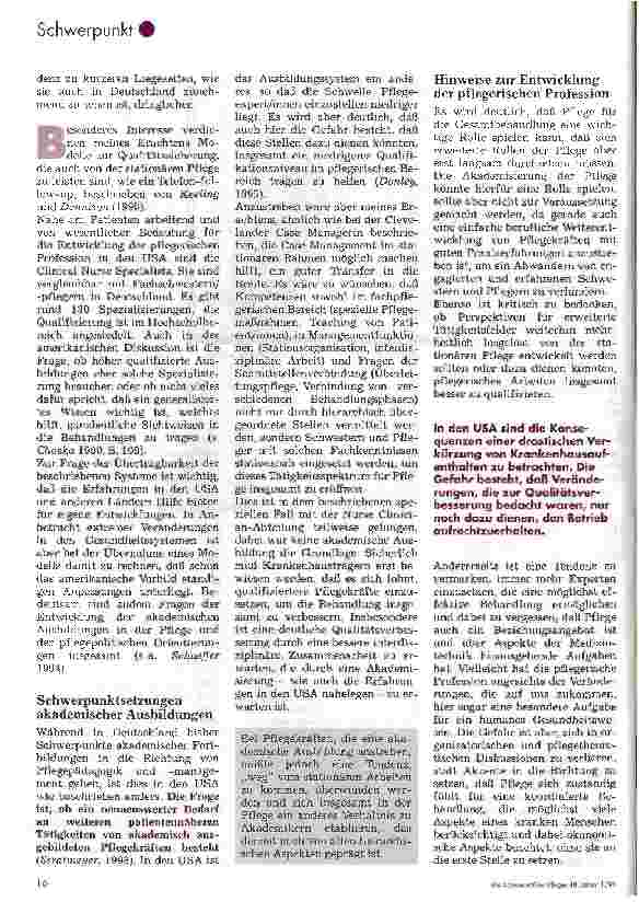 Vorschauseite 5: Übernahme amerikanischer Berufsbilder in der Pflege