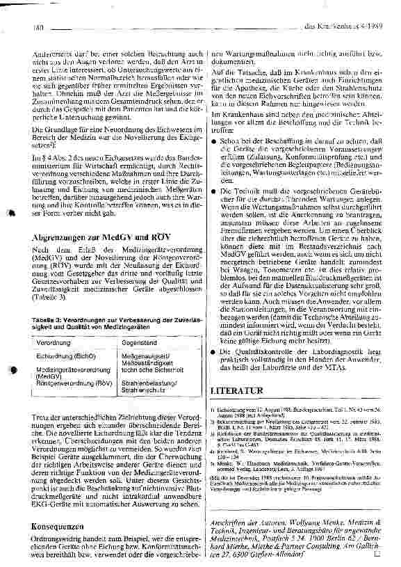 Vorschauseite 2: Neue Eichvorschriften für Medizingeräte