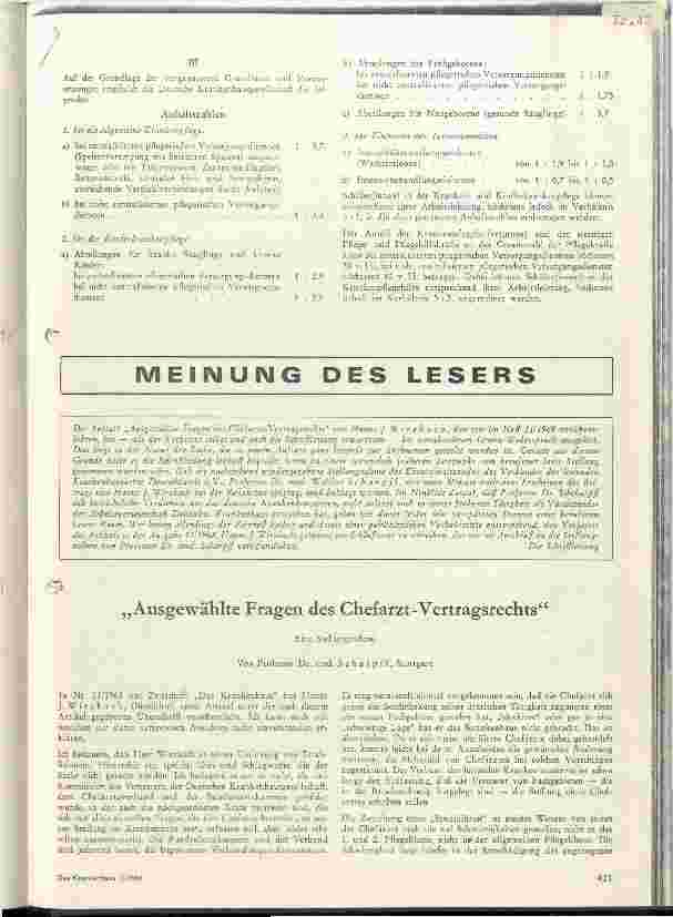 Vorschauseite 1: Ausgewählte Fragen zum Chefarzt-Vertragsrecht