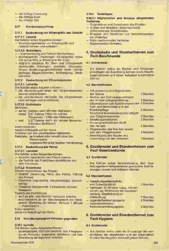 Vorschauseite 3: Zielorientierte Planung eines sechswöchigen Einführungsblockes in der Krankenpflegeausbildung (Teil II)