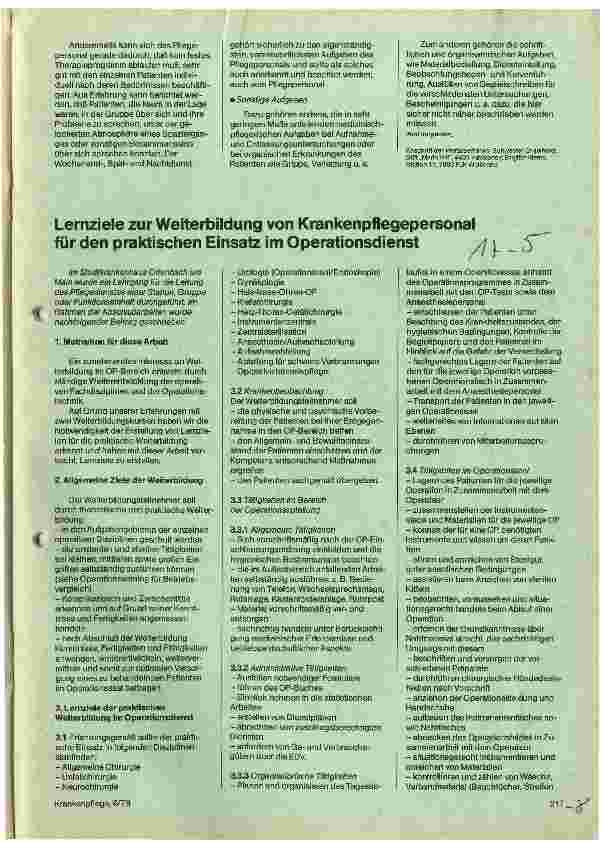 Vorschauseite 5: Zielorientierte Planung eines sechswöchigen Einführungsblockes in der Krankenpflegeausbildung (Teil II)