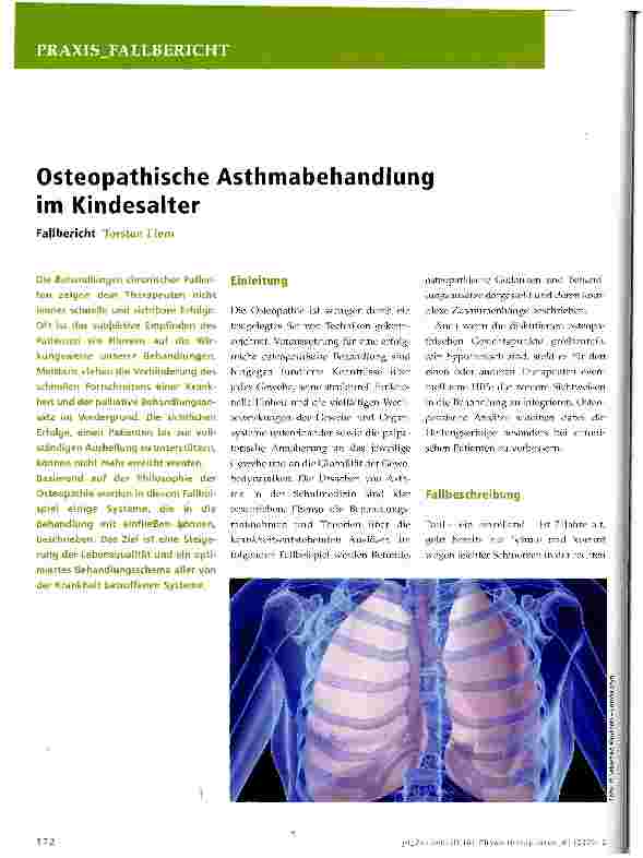 Vorschauseite 1: Osteopathische Asthmabehandlung im Kindesalter
