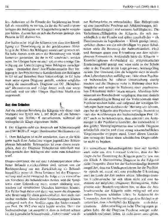 Vorschauseite 3: Diagnoseirrtum als Behandlungsfehler?