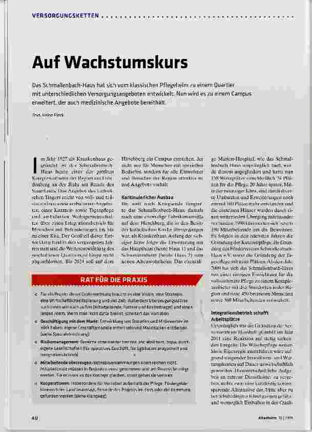Vorschauseite 1: Auf Wachstumskurs