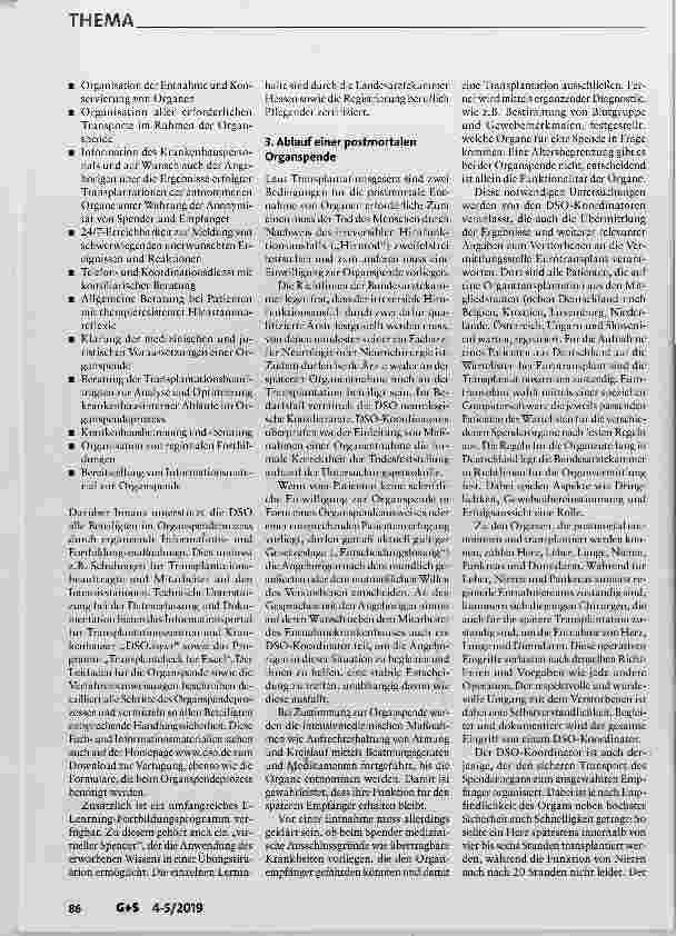 Vorschauseite 3: Organspende in Deutschland braucht eine höhere Wertschätzung