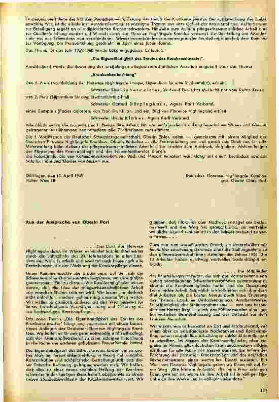 Vorschauseite 2: Die pflegewissenschaftliche Arbeit des Deutschen Florence Nightingale Komitees