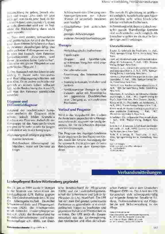 Vorschauseite 2: Autistische Psychopathie (Asperger-Syndrom) - Pflege und Umgang mit betroffenen Patienten