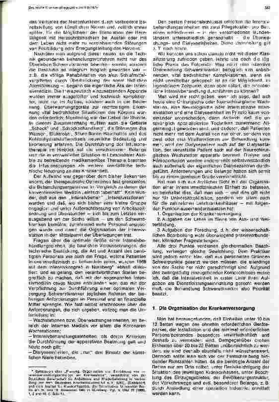 Vorschauseite 2: Die Organisation der Intensivmedizin - aus ärztlicher Sicht