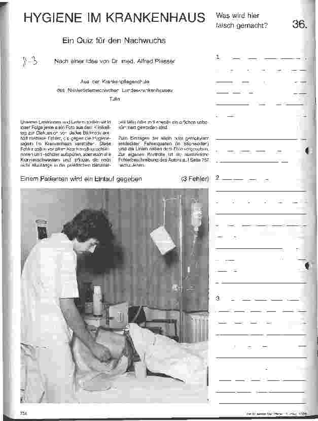 Vorschauseite 1: Hygiene im Krankenhaus Ein Quiz für den Nachwuchs