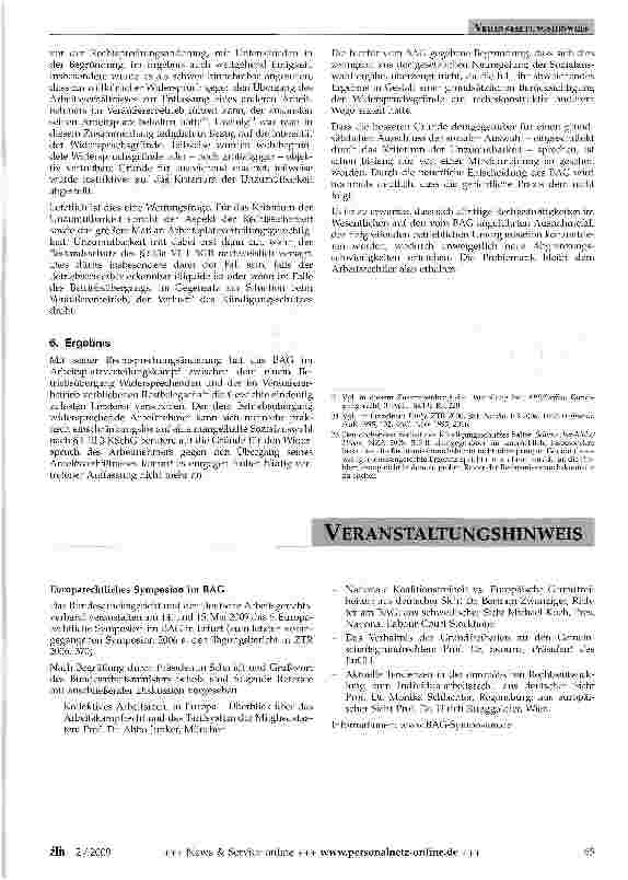 Vorschauseite 3: Zur Sozialauswahl nach Widerspruch des Gekündigten gegen den Betriebsübergang - Neue Rechtsprechung des BAG